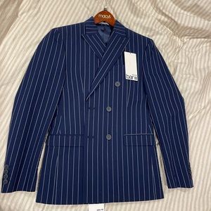 Men’s Slim Fit Double Breasted Pin Stripe suit